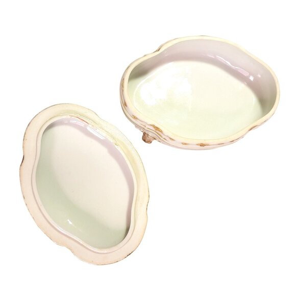 Antique Morimura Brothers Nippon Old Paris Style Footed Trinket Box - Picture 4 of 7